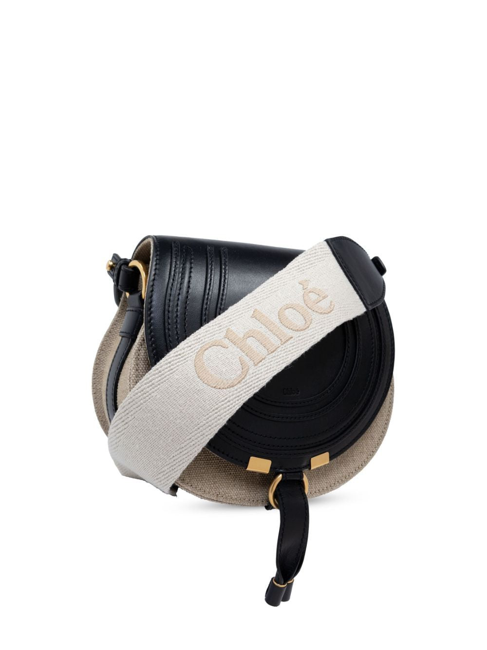 CHLOÉ Sepia Brown Mini Saddle Crossbody Bag