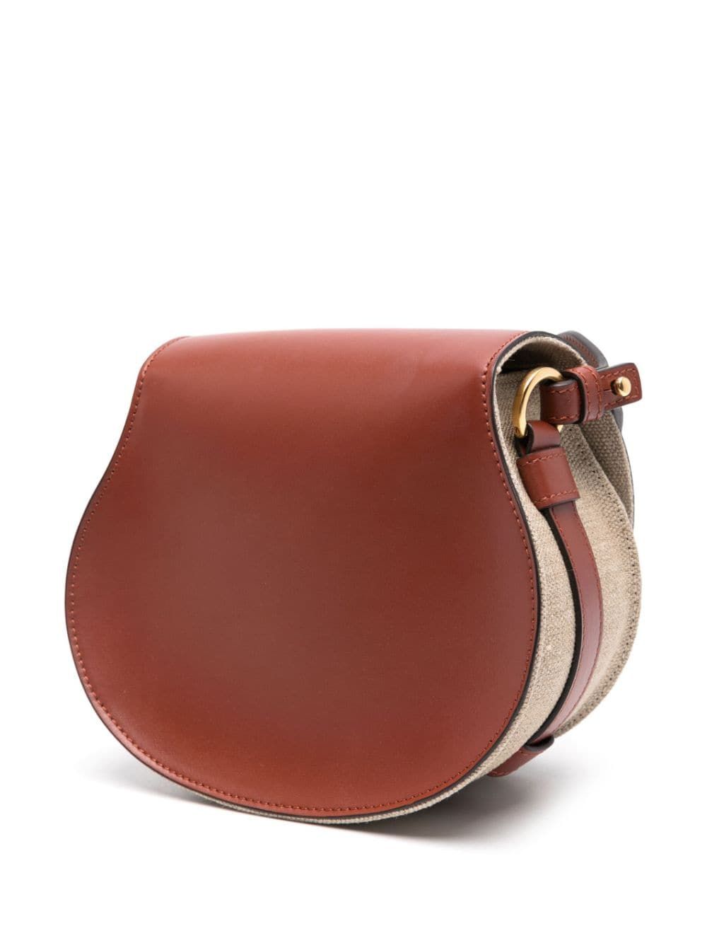 CHLOÉ Sepia Brown Mini Saddle Crossbody Bag