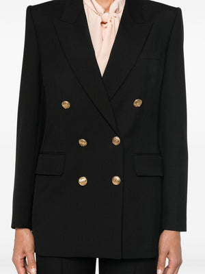 CHLOÉ Elegant Black Blazer with Six Golden Buttons for Women