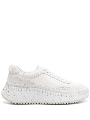 CHLOÉ White Track Sole Sneakers