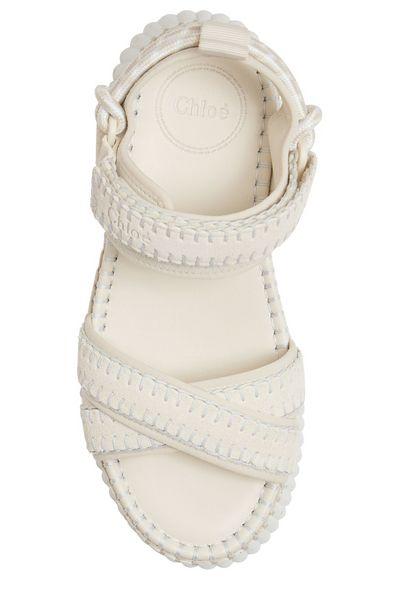 CHLOÉ Luxurious Nama Wedge Sandal in White for Women - Spring/Summer 2024 Collection