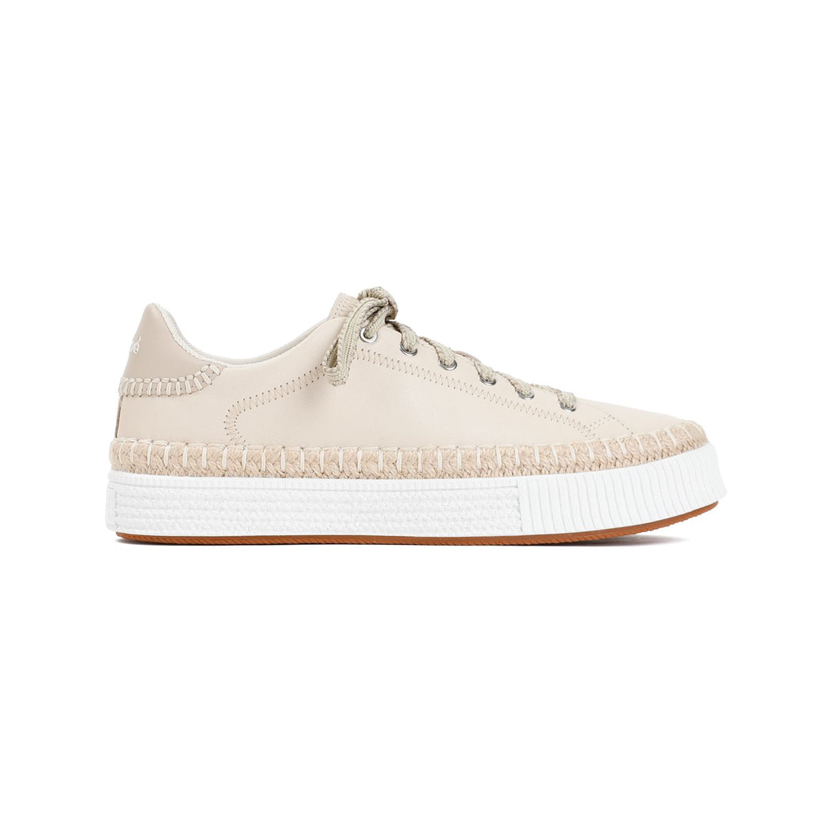 CHLOÉ NUDE & NEUTRALS LEATHER SNEAKERS FOR WOMEN