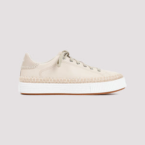 CHLOÉ NUDE & NEUTRALS LEATHER SNEAKERS FOR WOMEN