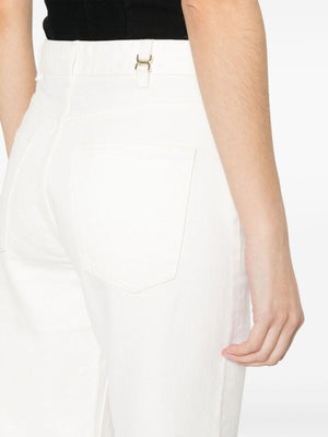 CHLOÉ Fashionable High-Waisted White Pants for Women