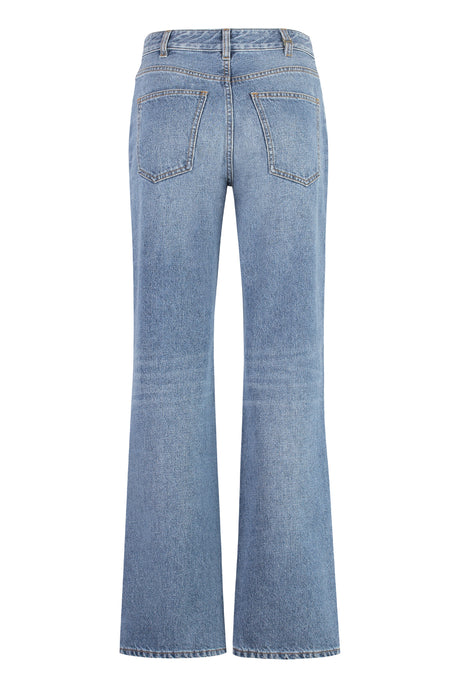 CHLOÉ High-Rise Boyfriend Jeans with Visible Stitching for Women