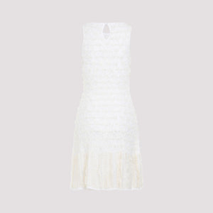 CHLOÉ Elegant Viscose Mini Dress with Silk and Cashmere Blend