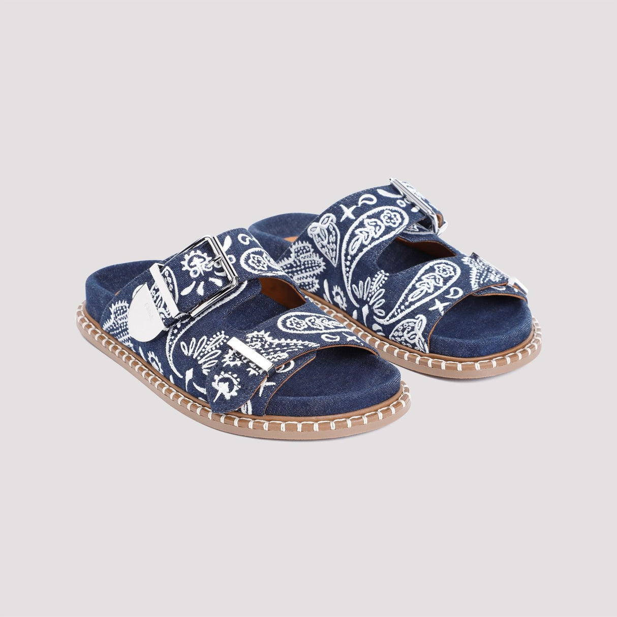 CHLOÉ Rebecca Azure Flat Sandals