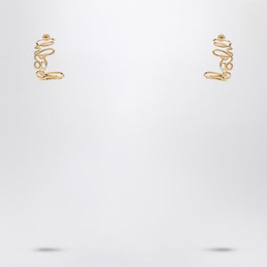 CHLOÉ Mini Gold Stud Earrings with Engraved Logo