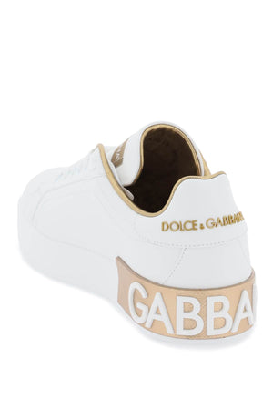 DOLCE & GABBANA Luxurious Leather sneakers for the fashion-forward woman