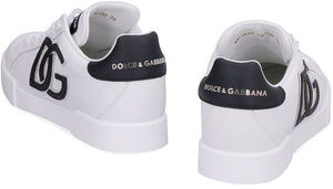 DOLCE & GABBANA White Portofino Logo Sneakers for Women - FW23