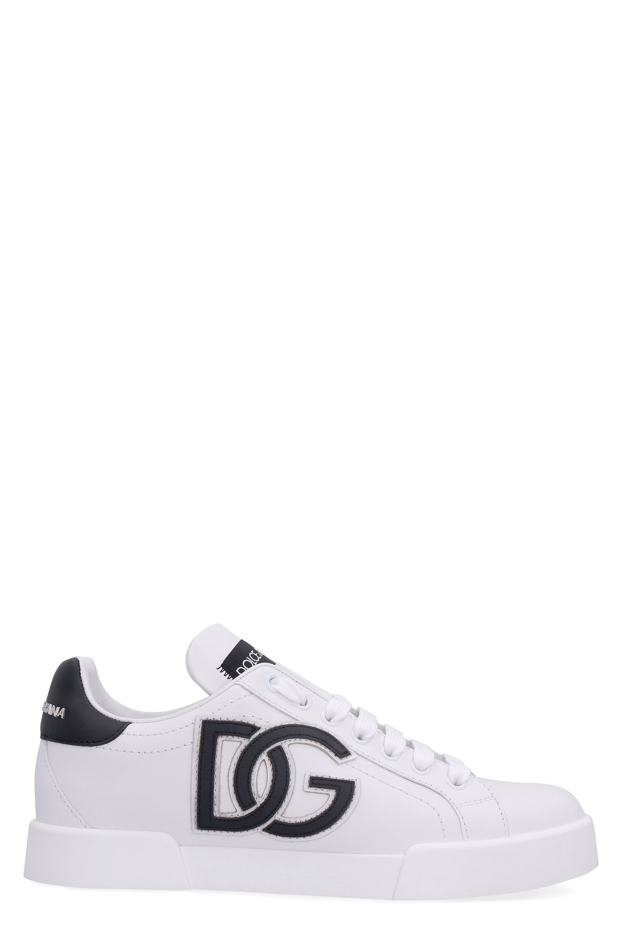 DOLCE & GABBANA White Portofino Logo Sneakers for Women - FW23