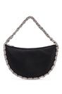 HIBOURAMA Mini Fortune Cookie-Inspired Handbag with Crystals