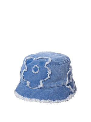 MARNI Light Blue Cotton Bucket Hat for Men