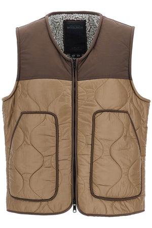 WOOLRICH Men's Sherpa-Lined Quilted Vest - Regular Fit