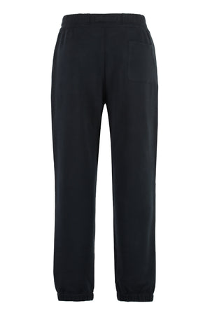 ZEGNA Men's Cotton Track Pants with Elasticated Ankle Cuffs