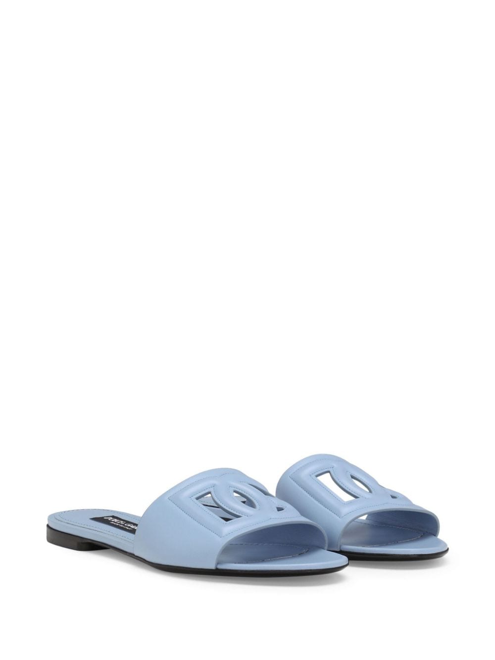 DOLCE & GABBANA Chic Azure Cut-Out Flat Sandals