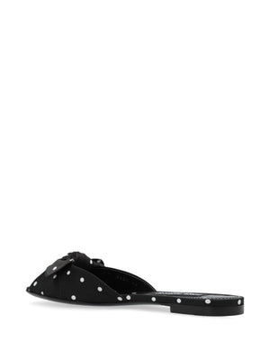 DOLCE & GABBANA Elegant Black Flat Sandals