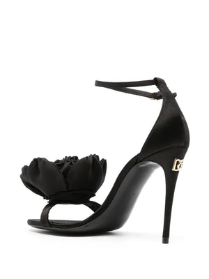 DOLCE & GABBANA 23FW Women's Black Sandals