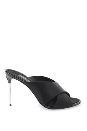 DOLCE & GABBANA Satin Flat with Metal Heel for Women - SS24 Collection