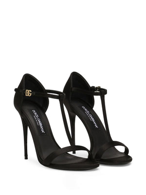 DOLCE & GABBANA 105mm High Stiletto Heel Ankle Strap Sandals