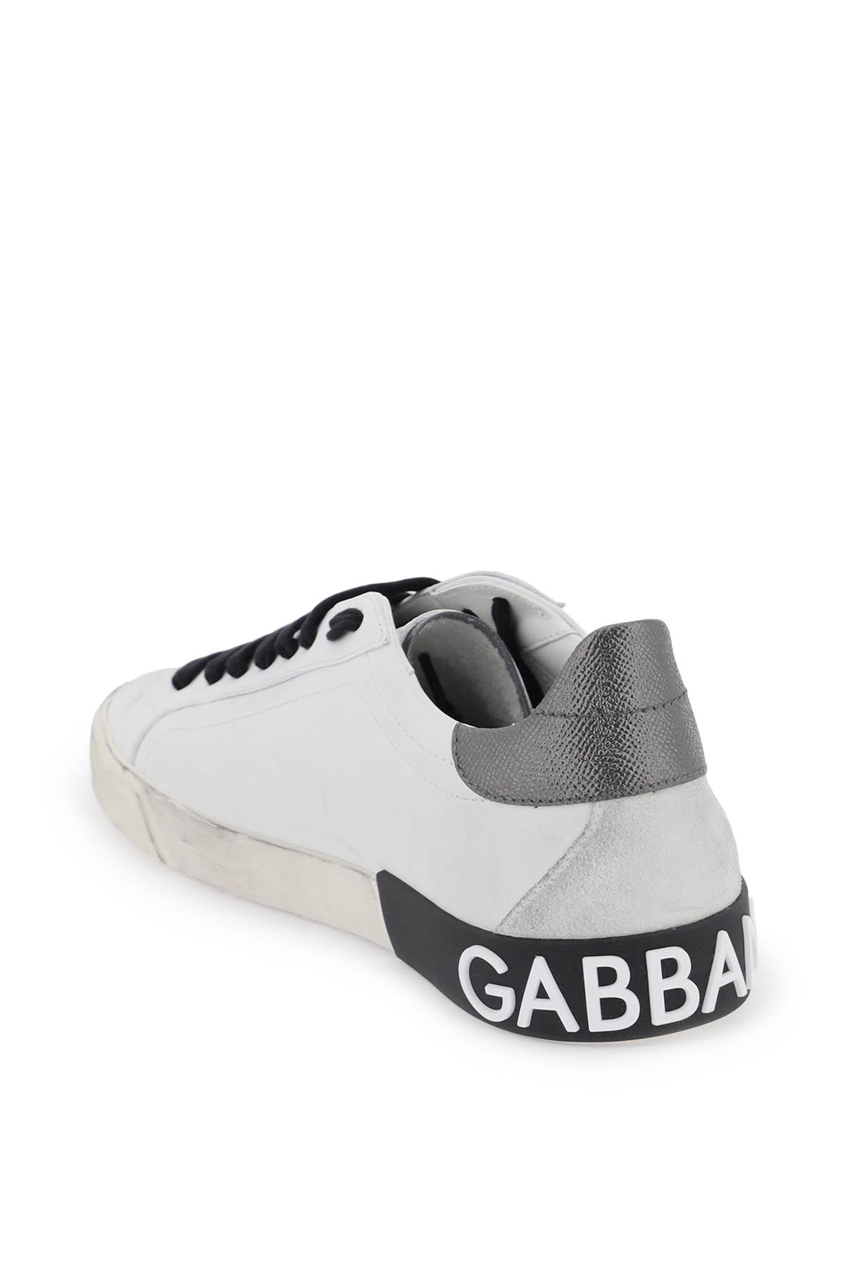 DOLCE & GABBANA Grape Lace-Up Sneakers with Raffia Detail for Men