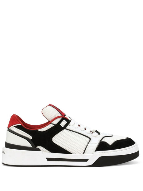 DOLCE & GABBANA Panelled Leather Mesh Sneakers