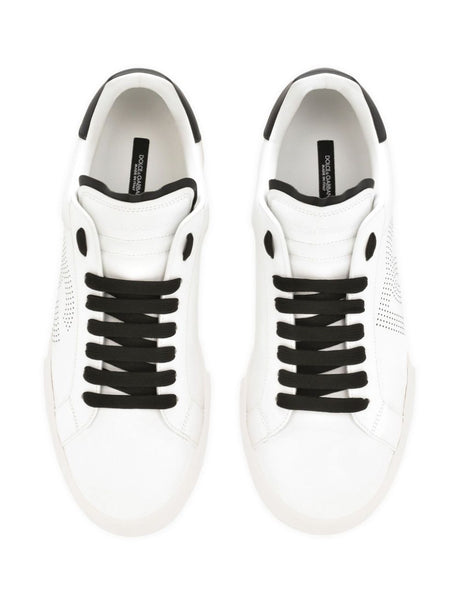 DOLCE & GABBANA Portofino Luxe Leather Sneakers