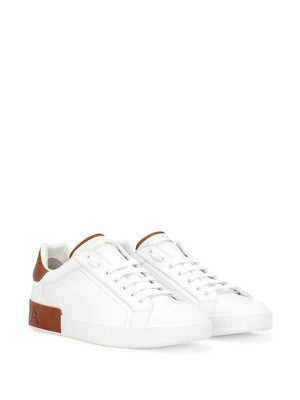 DOLCE & GABBANA Premium Leather Portofino Sneakers for Men