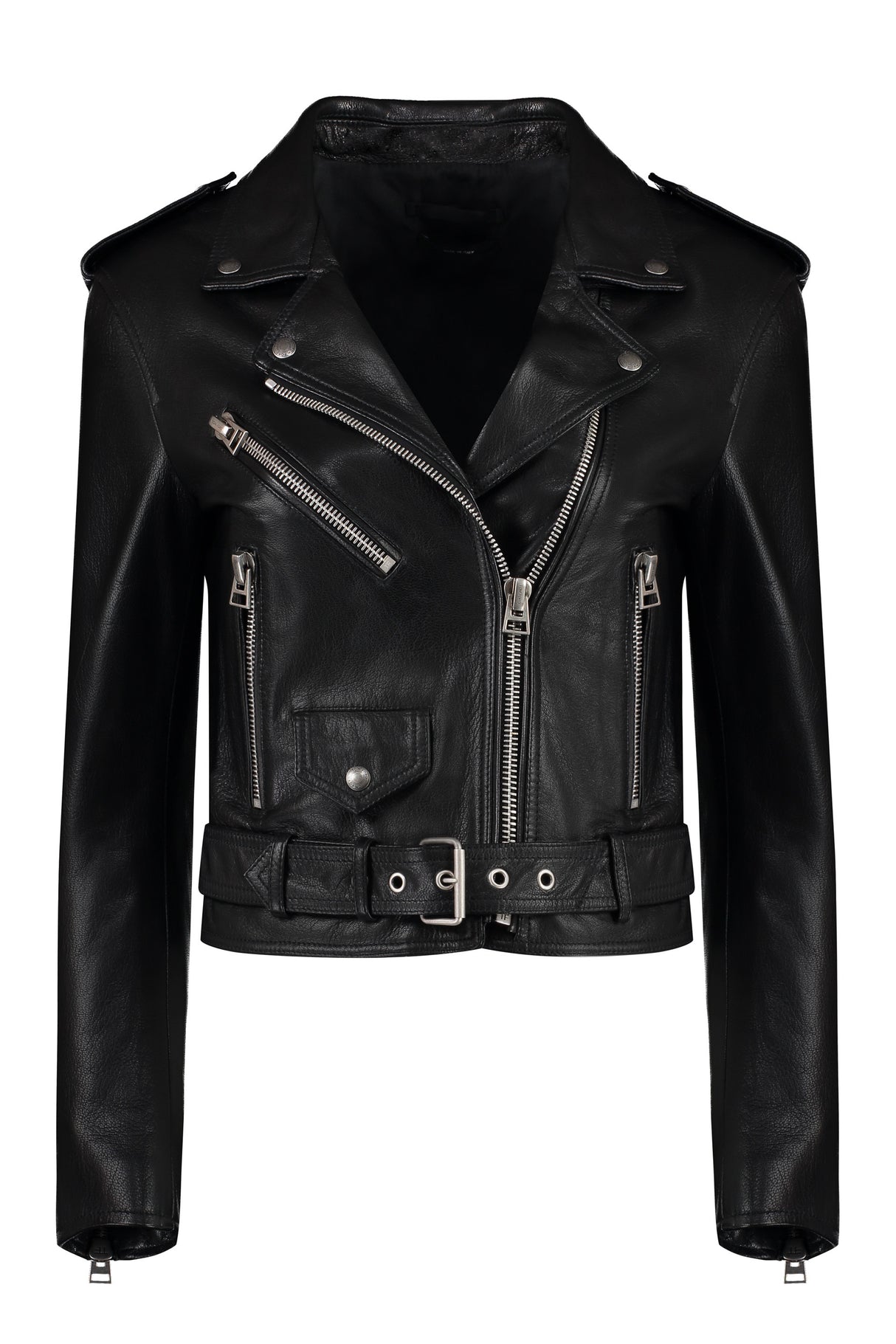 TOM FORD SS24 Black Leather Jacket for Women