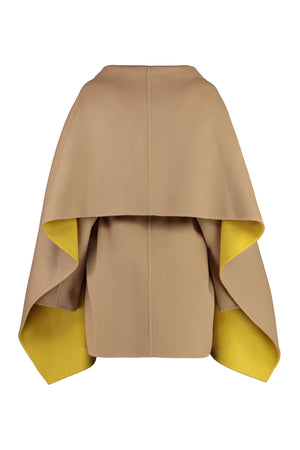 FABIANA FILIPPI Chic Wool and Cashmere Jacket with Removable Cape