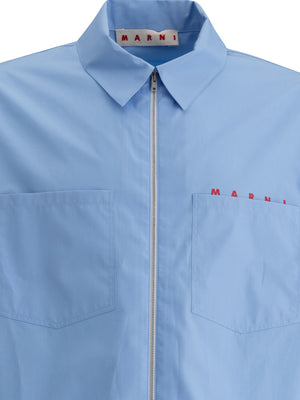 MARNI Light Blue Cotton Shirt for Men