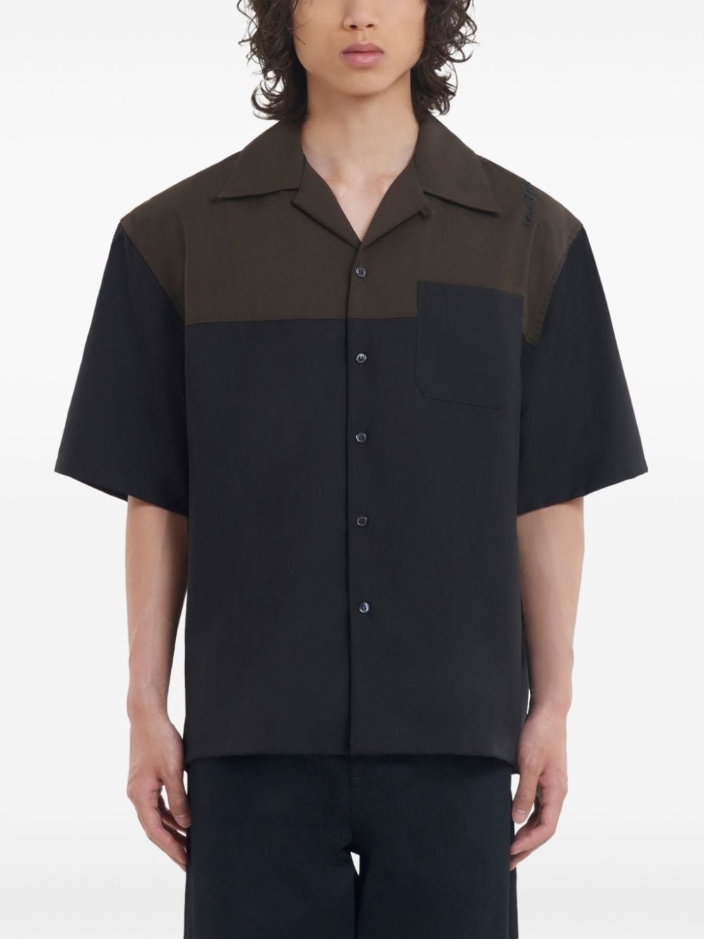 MARNI Colorblock Wool Shirt for Men