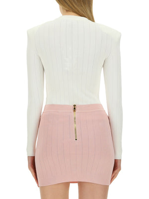 BALMAIN Elegant Button-Detail Sweater for Women