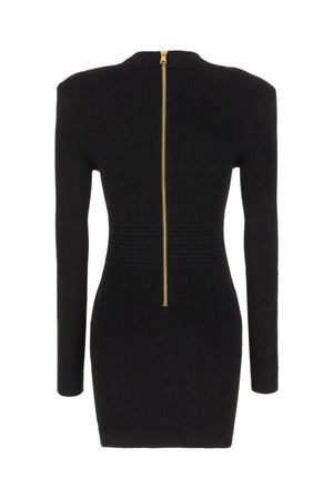 BALMAIN Elegant Black Mini Dress