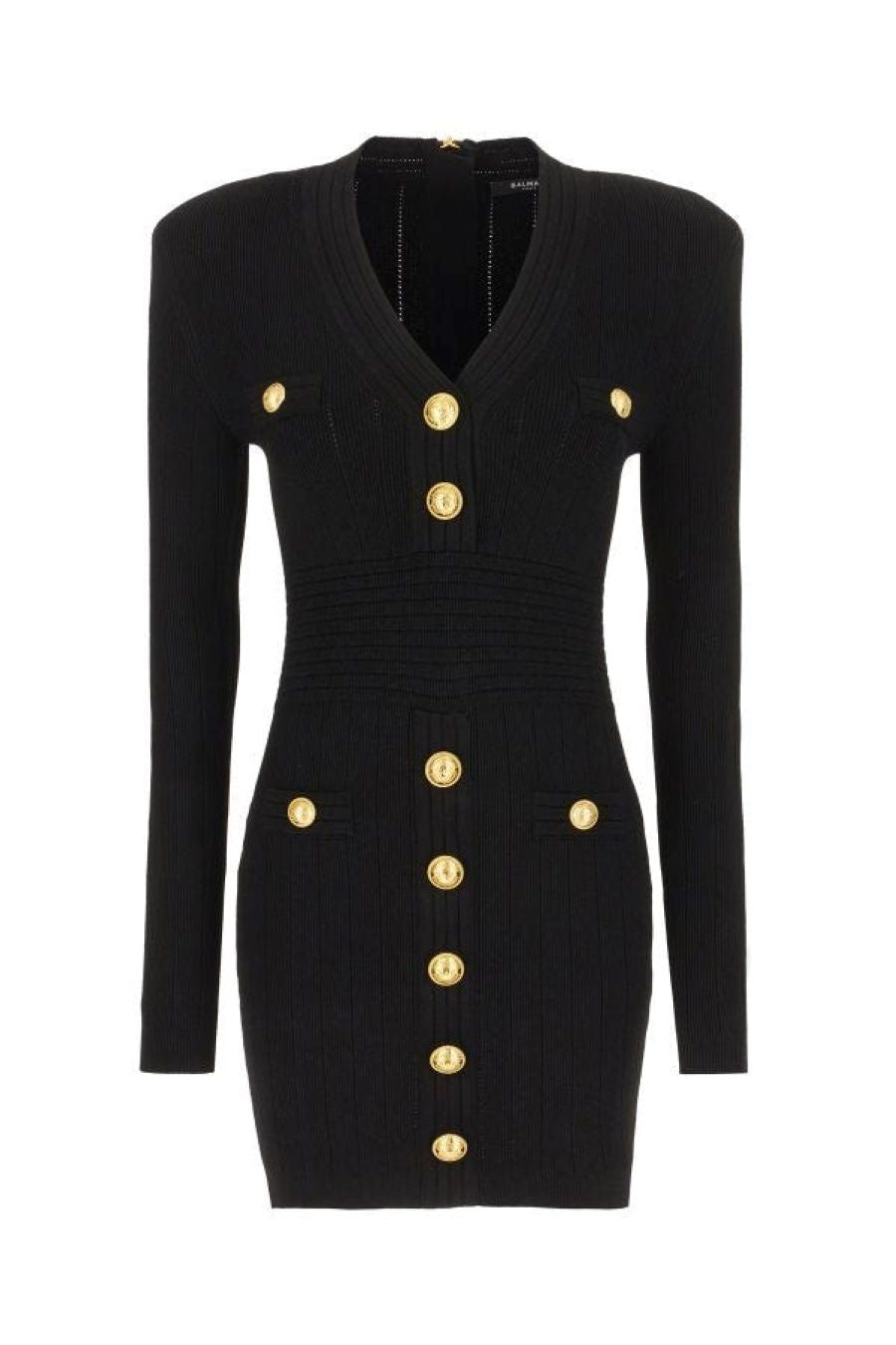 BALMAIN Elegant Black Mini Dress