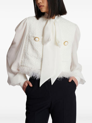 BALMAIN Luxe Lavalliere Jacket with Bow Pocket for Women