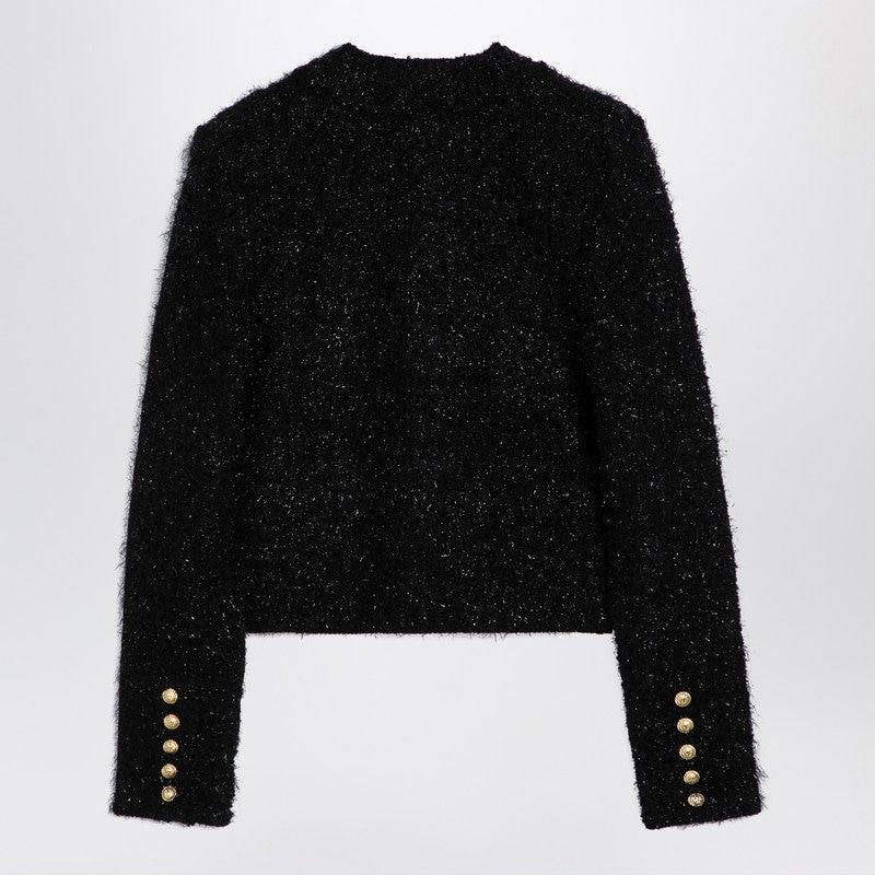 BALMAIN Chic Black Jacket with Golden Buttons