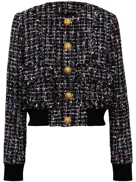 BALMAIN Multicolor Short Women's Jacket with 6 Buttons