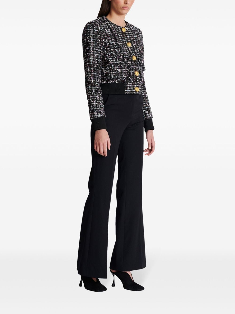 BALMAIN Chic Multicolor Tweed Jacket