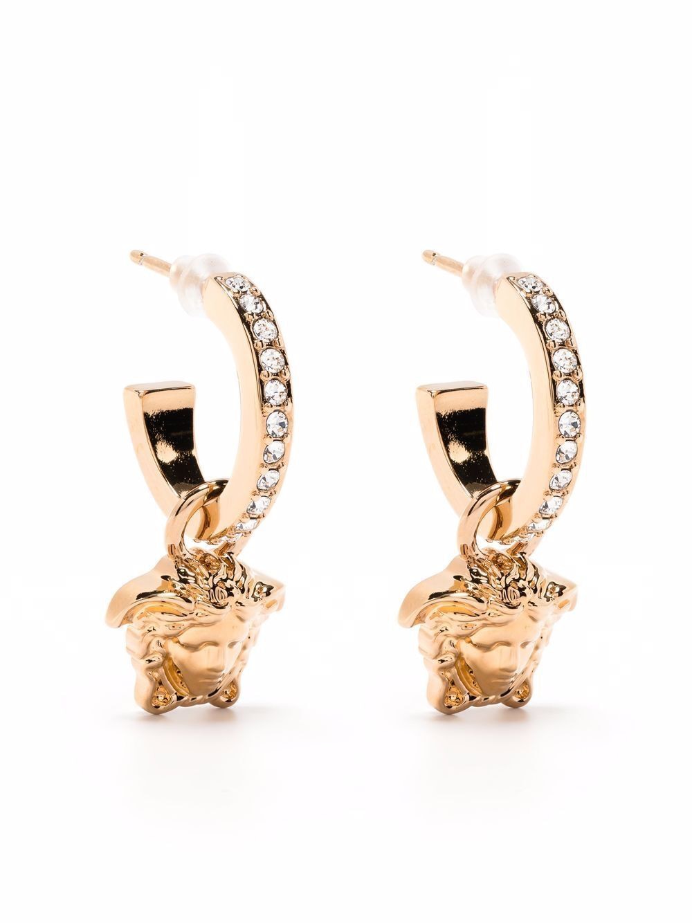 VERSACE Crystal Medusa Mini Hoop Earrings