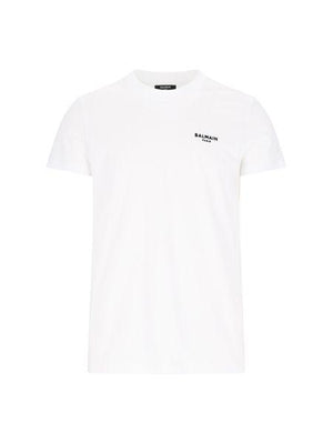 BALMAIN 24FW Men's T-Shirt in Gab Blanc Noir - Fashion Staple for Every Season