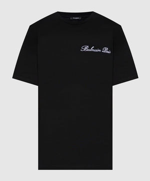 BALMAIN Signature Embroidered Bulky Fit Cotton Tee