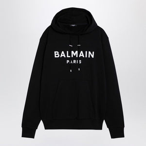 BALMAIN Luxury French Terry Logo Hoodie - Size L