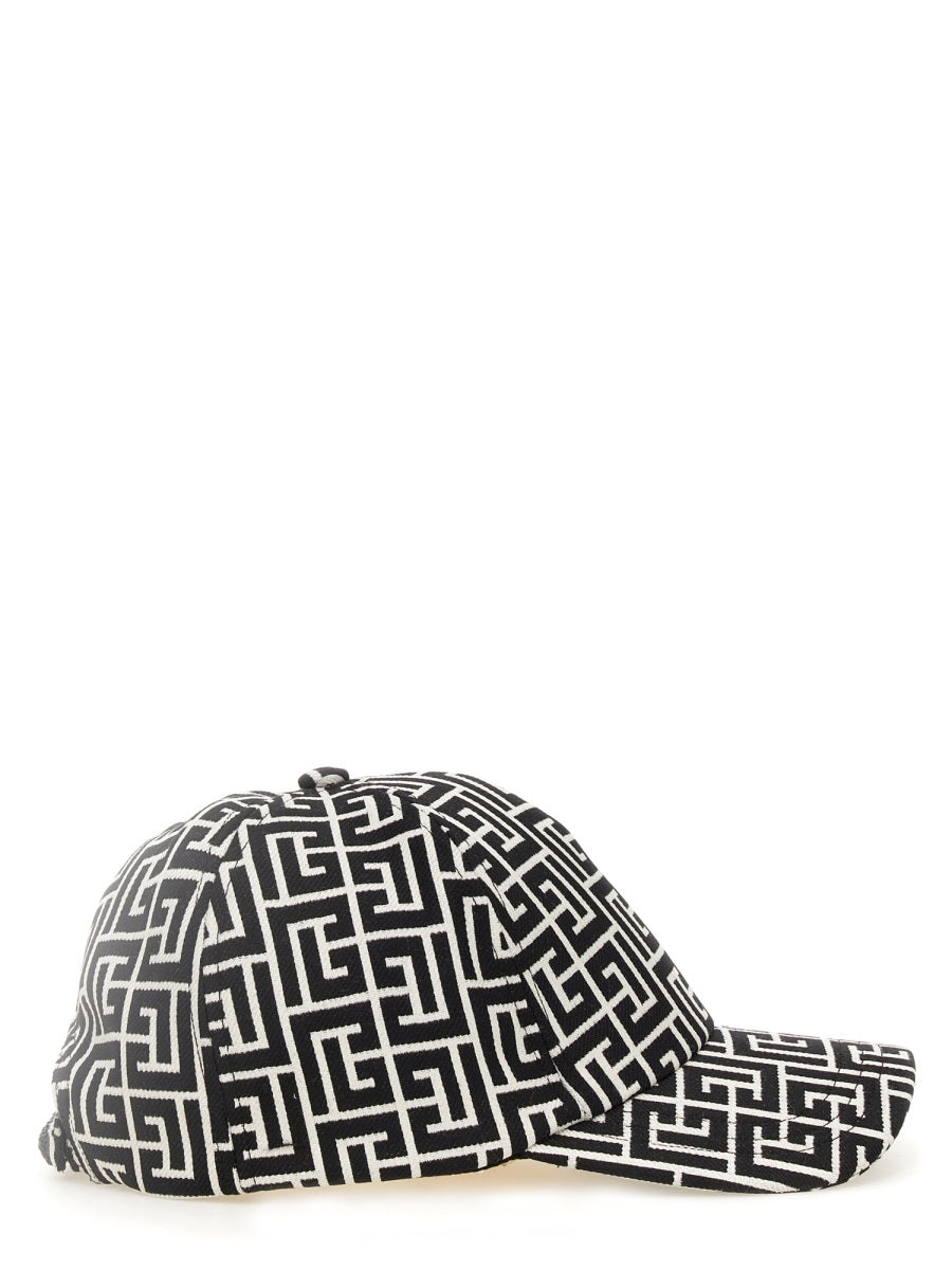 BALMAIN Monogram Wool Baseball Hat for Men - Fall/Winter 2024