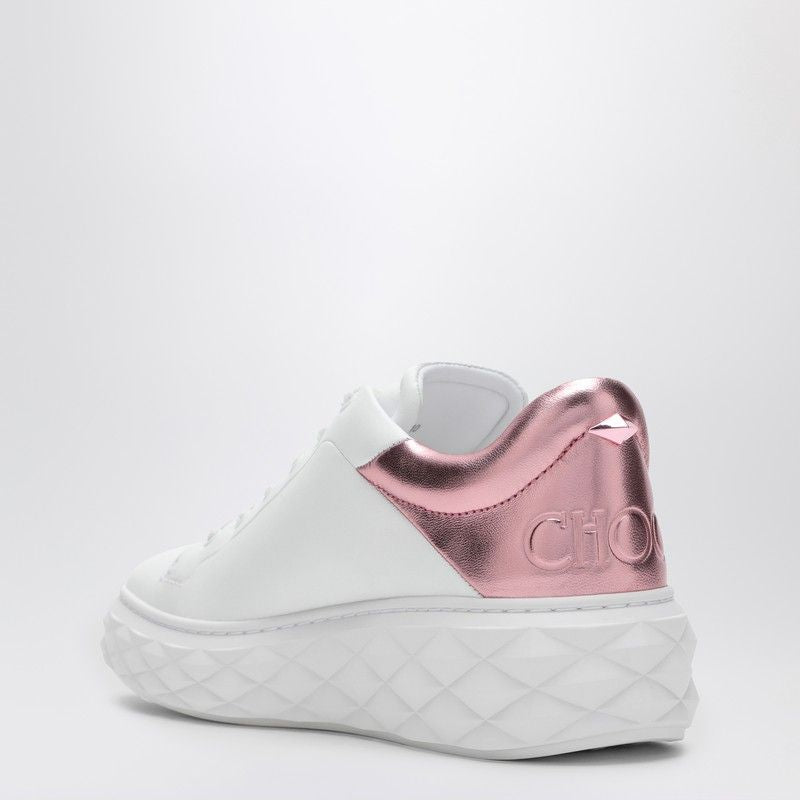 JIMMY CHOO Diamond Maxi Women’s White/Pink Metallic Sneaker