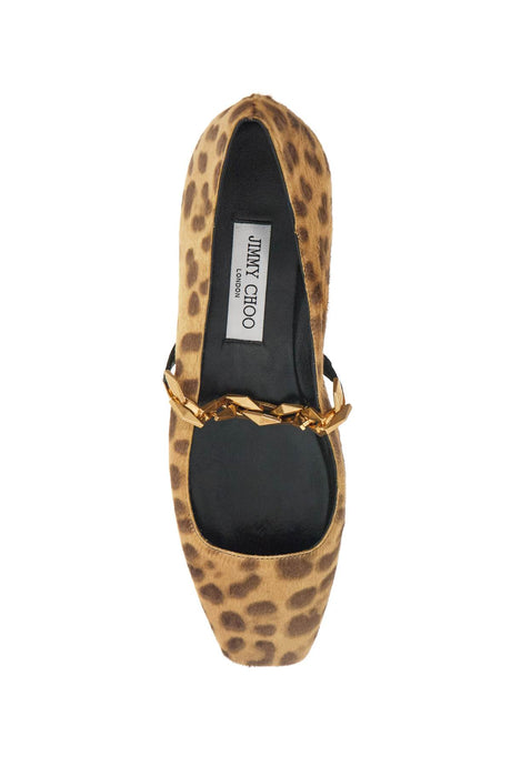 JIMMY CHOO Leopard Print Tilda Ballerina Flats