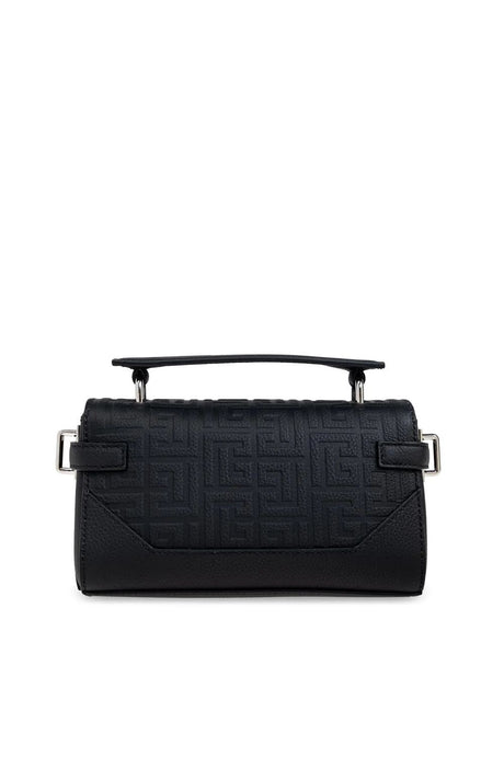 BALMAIN Mini Monogrammed Calfskin Handbag