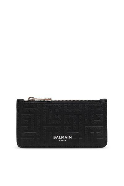 BALMAIN Mini Zip Card Holder for Men