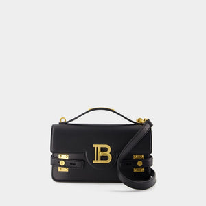 BALMAIN Mini Shoulder Buzz Black and Gold Handbag