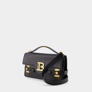 BALMAIN Mini Shoulder Buzz Black and Gold Handbag